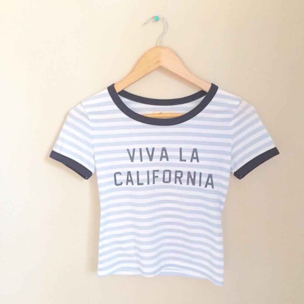Striped graphic tee